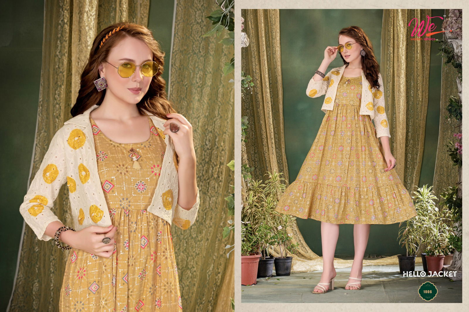 We Hello Designer Party Wear Jacket Kurtis Catalog